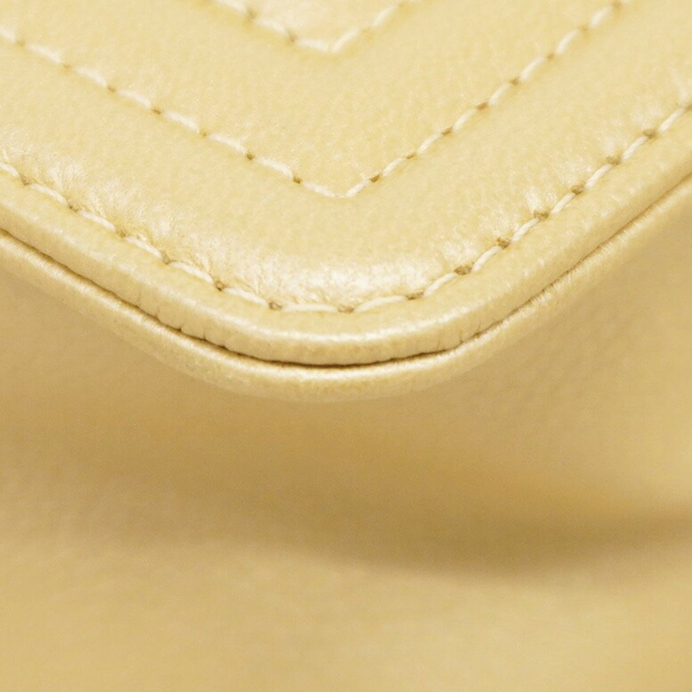 Chanel Shoulder Bag Boy Chain Caviar Skin Beige Champagne Women's - Picture 6 of 11